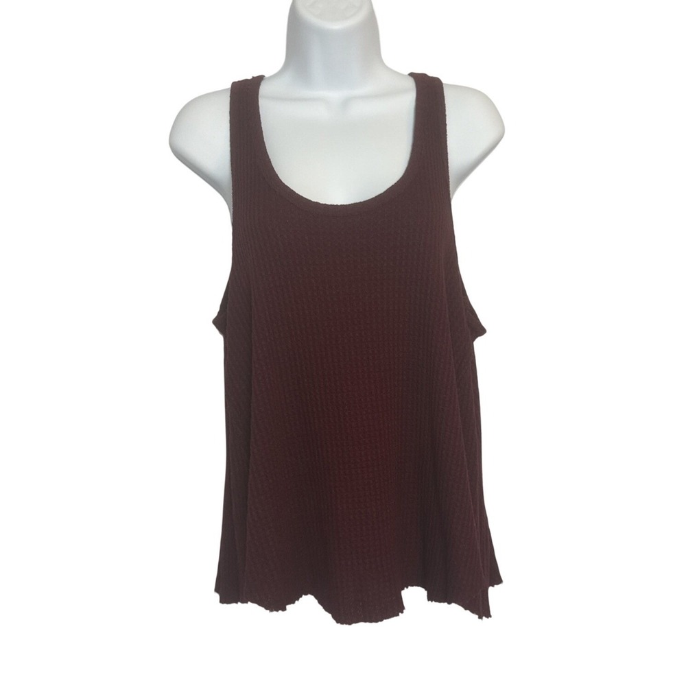 American Eagle Soft & Sexy Tank Top Womens Large Burgandy Lagenlook‎ Oversized